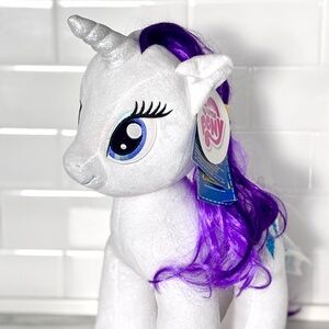 NWT Build A Bear MLP My Little Pony RARITY Plush Purple Hair Stuffed Unicorn NEW